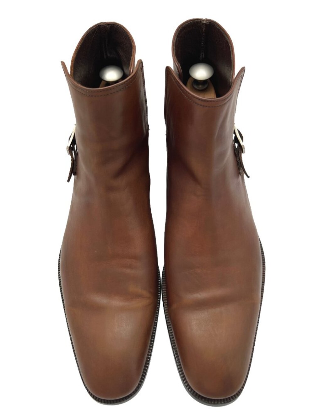 $1450 Salvatore Ferragamo Mens TORRAO Brown Jodhpur Boots Dress Shoes US 8.5 D